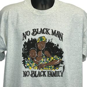 Vintage 90s No Black Man No Black Family T Shirt African American USA XL X-Large